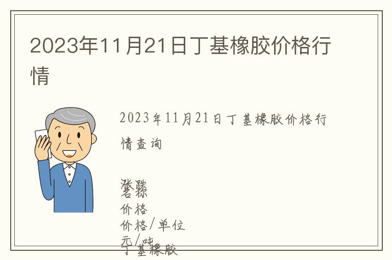 2023年11月21日丁基橡膠價格行情