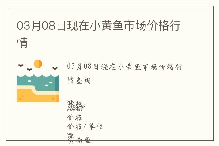 03月08日現在小黃魚市場價格行情
