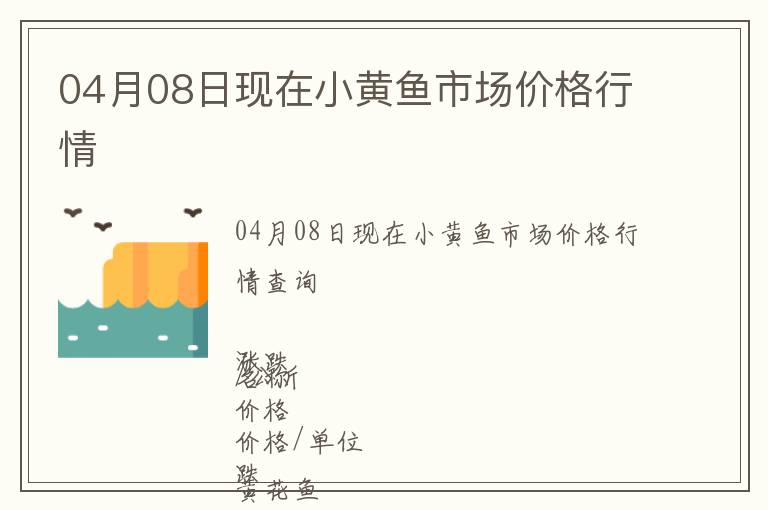 04月08日現在小黃魚市場價格行情