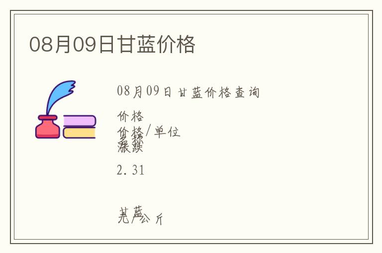 08月09日甘藍價格
