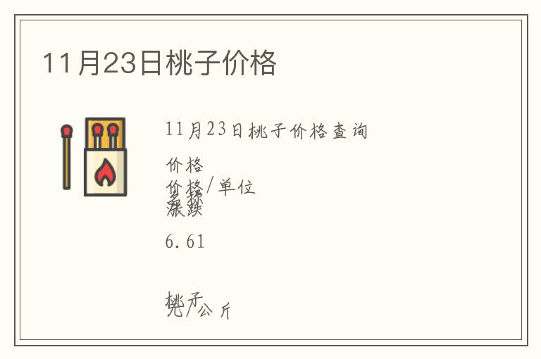 11月23日桃子價格