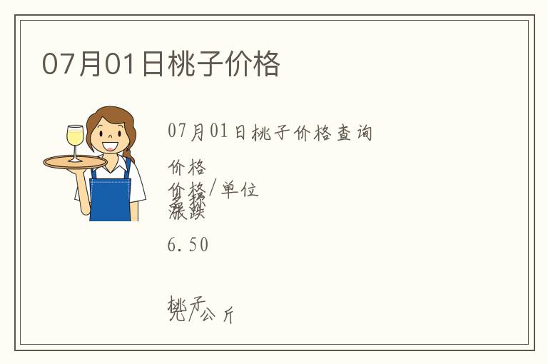 07月01日桃子價格