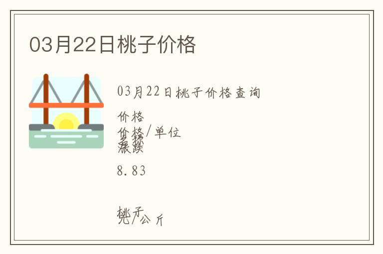 03月22日桃子價(jià)格