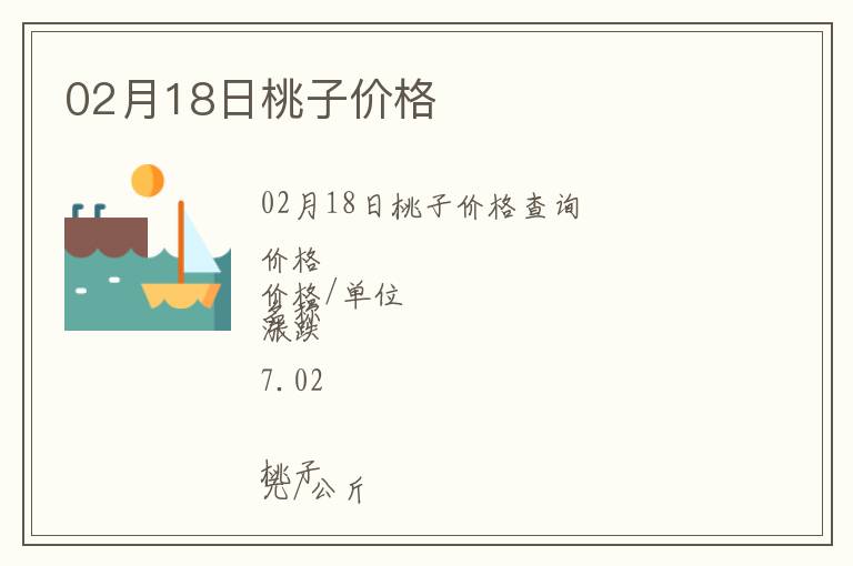02月18日桃子價格