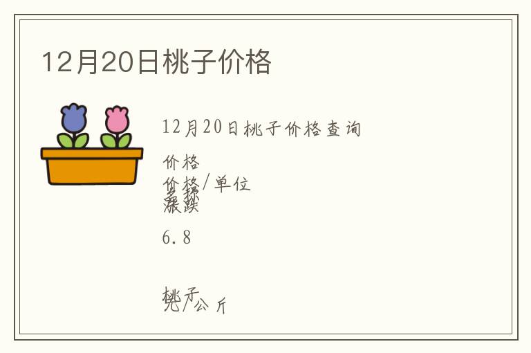 12月20日桃子價格