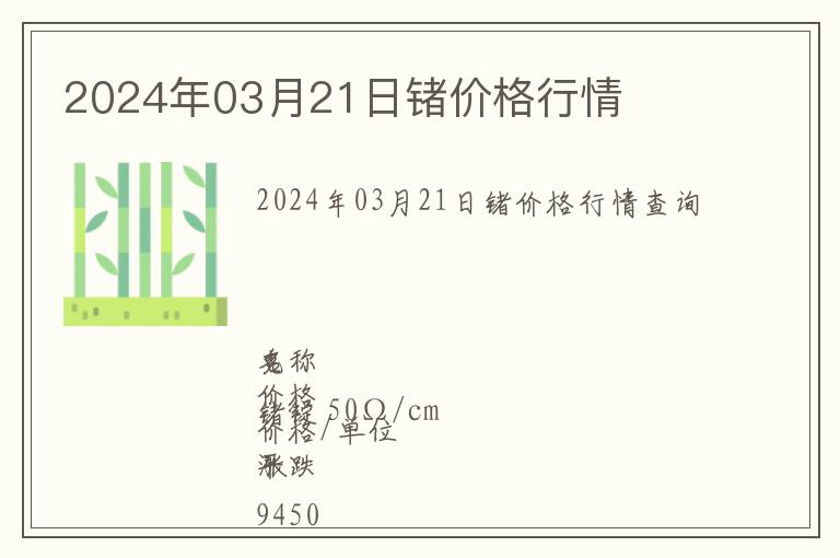 2024年03月21日鍺價(jià)格行情