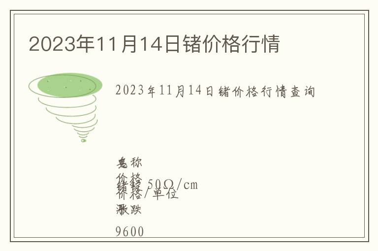 2023年11月14日鍺價(jià)格行情