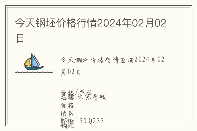 今天鋼坯價(jià)格行情2024年02月02日