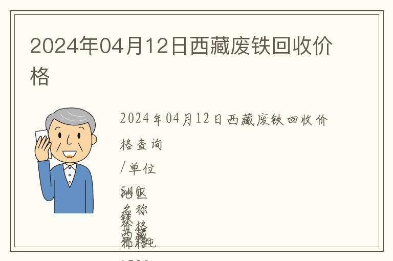 2024年04月12日西藏廢鐵回收價格