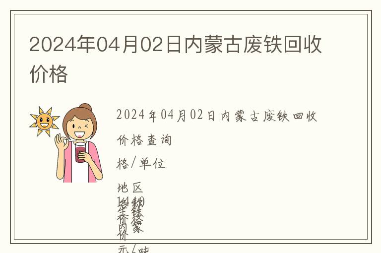 2024年04月02日內蒙古廢鐵回收價格